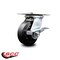 Service Caster 5 Inch Heavy Duty Rubber on Steel Caster with Roller Bearing and Brake SCC SCC-35S520-RSR-SLB - alternate 5